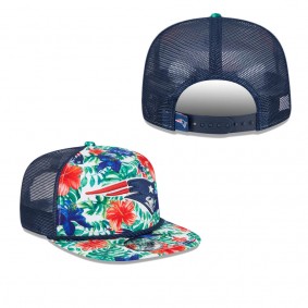 Men's New England Patriots White Botanical 9FIFTY Snapback Hat