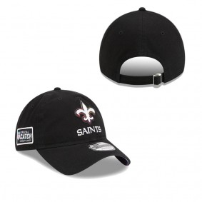 Men's New Orleans Saints Black 2023 NFL Crucial Catch 9TWENTY Adjustable Hat