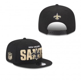 Men's New Orleans Saints Black 2023 NFL Draft 9FIFTY Snapback Adjustable Hat