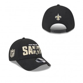 Men's New Orleans Saints Black 2023 NFL Draft 9FORTY Adjustable Hat