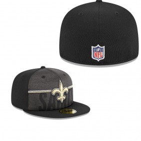 Men's New Orleans Saints Black 2023 NFL Training Camp 59FIFTY Fitted Hat