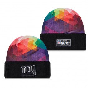 Men's New York Giants Black 2023 NFL Crucial Catch Cuffed Knit Hat