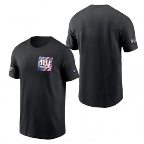 Men's New York Giants Black 2023 NFL Crucial Catch Sideline Tri-Blend T-Shirt