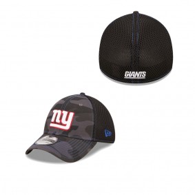 Men's New York Giants Camo Black Logo Neo 39THIRTY Flex Hat