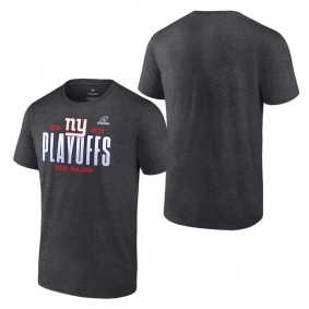 Men's New York Giants Charcoal 2022 NFL Playoffs Our Time T-Shirt