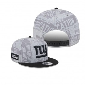 Men's New York Giants Gray Black 2023 Inspire Change 9FIFTY Snapback Hat