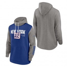 Men's New York Giants Nike Royal Fashion Color Block Pullover Hoodie