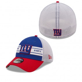 Men's New York Giants Royal Red Team Banded 39THIRTY Flex Hat