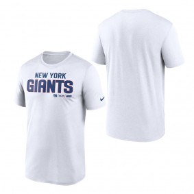 Men's New York Giants Nike White Legend Community Performance T-Shirt