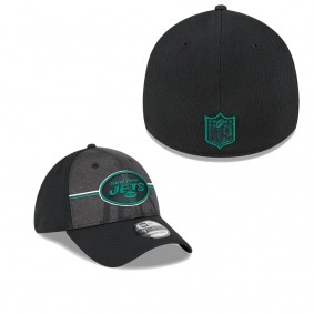 Men's New York Jets Black 2023 NFL Training Camp Team Colorway 39THIRTY Flex Fit Hat