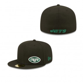 Men's New York Jets Black Flawless 59FIFTY Fitted Hat