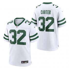 Men's New York Jets Michael Carter White Legacy Player Game Jersey