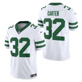 Men's New York Jets Michael Carter White Legacy Vapor F.U.S.E. Limited Jersey
