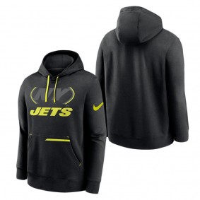 Men's New York Jets Nike Black Volt Pullover Hoodie