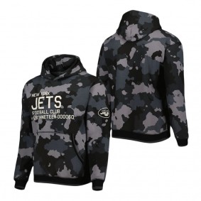 Men's New York Jets The Wild Collective Black Camo Pullover Hoodie