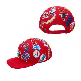 Men's NFL Pro Standard Red All Over Pro League Snapback Adjustable Hat
