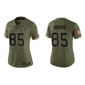 Noah Brown Women's Dallas Cowboys Olive 2022 Salute To Service Limited Jersey