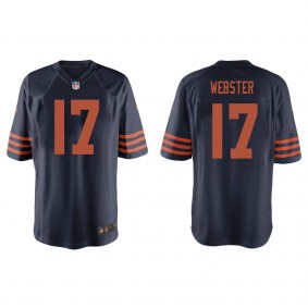 Men's Chicago Bears Nsimba Webster Navy Throwback Game Jersey