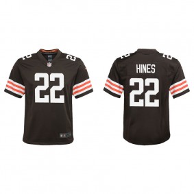 Youth Cleveland Browns Nyheim Hines Brown Game Jersey