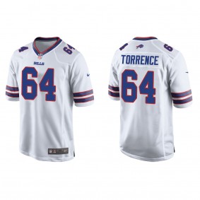 Men's Buffalo Bills O'Cyrus Torrence White 2023 NFL Draft Game Jersey