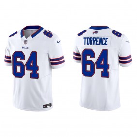 Men's Buffalo Bills O'Cyrus Torrence White 2023 NFL Draft Vapor F.U.S.E. Limited Jersey
