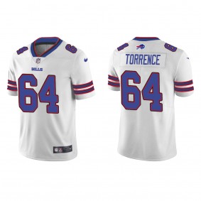 Men's Buffalo Bills O'Cyrus Torrence White 2023 NFL Draft Vapor Limited Jersey