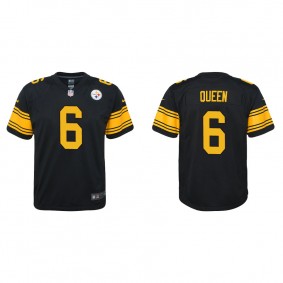 Youth Pittsburgh Steelers Patrick Queen Black Alternate Game Jersey