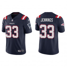 Men's New England Patriots Anfernee Jennings Navy Vapor Limited Jersey