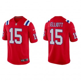 Men's New England Patriots Ezekiel Elliott Red Alternate Game Jersey