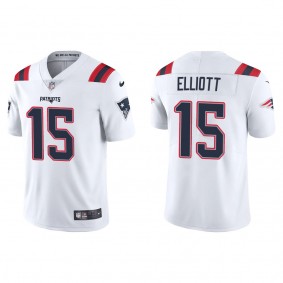 Men's New England Patriots Ezekiel Elliott White Vapor Limited Jersey