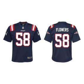Youth New England Patriots Trey Flowers Navy Game Jersey