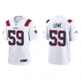 Men's New England Patriots Vederian Lowe White Game Jersey