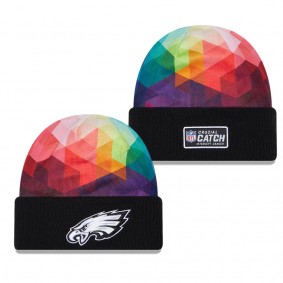 Men's Philadelphia Eagles Black 2023 NFL Crucial Catch Cuffed Knit Hat