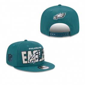 Men's Philadelphia Eagles Midnight Green 2023 NFL Draft 9FIFTY Snapback Adjustable Hat