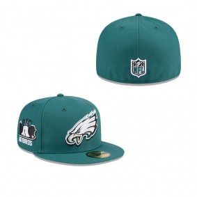 Men's Philadelphia Eagles Midnight Green 2024 NFL Draft 59FIFTY Fitted Hat