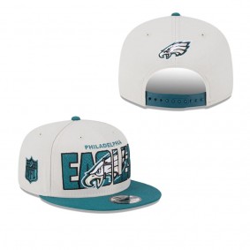 Men's Philadelphia Eagles Stone Midnight Green 2023 NFL Draft 9FIFTY Snapback Adjustable Hat