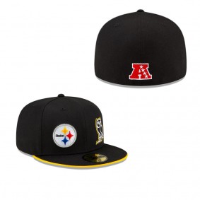 Men's Pittsburgh Steelers Black OVO x NFL 59FIFTY Fitted Hat