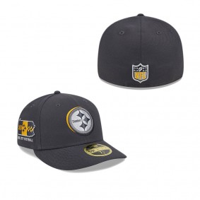 Men's Pittsburgh Steelers Graphite 2024 NFL Draft Low Profile 59FIFTY Fitted Hat