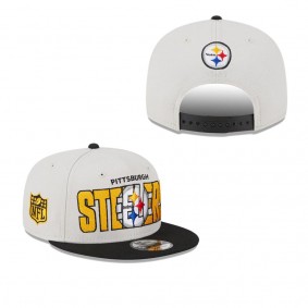 Men's Pittsburgh Steelers Stone Black 2023 NFL Draft 9FIFTY Snapback Adjustable Hat