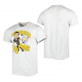 Men's Pittsburgh Steelers T.J. Watt Homage Ash Caricature Player Tri-Blend T-Shirt