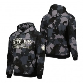 Men's Pittsburgh Steelers The Wild Collective Black Camo Pullover Hoodie