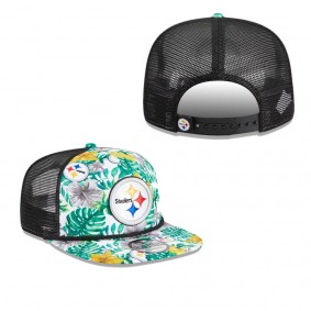 Men's Pittsburgh Steelers White Botanical 9FIFTY Snapback Hat