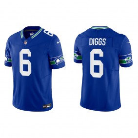 Quandre Diggs Seattle Seahawks Royal Throwback Vapor F.U.S.E. Limited Jersey