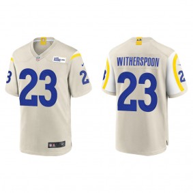 Men's Los Angeles Rams Ahkello Witherspoon Bone Game Jersey