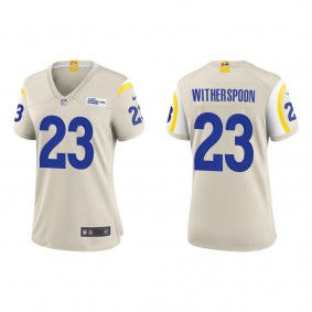 Women's Los Angeles Rams Ahkello Witherspoon Bone Game Jersey