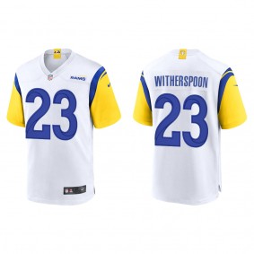 Men's Los Angeles Rams Ahkello Witherspoon White Alternate Game Jersey