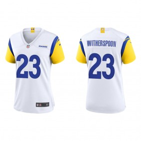 Women's Los Angeles Rams Ahkello Witherspoon White Alternate Game Jersey