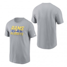 Men's Los Angeles Rams Gray 2023 NFL Playoffs Iconic T-Shirt