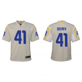 Youth Los Angeles Rams Malcolm Brown Bone Game Jersey