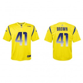 Youth Los Angeles Rams Malcolm Brown Gold Inverted Legend Jersey